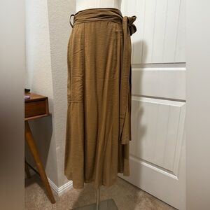 Banana Republic Wrap Maxi Skirt in Caramel